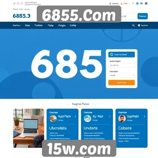 Análise da interface de usuário do site 6855.Com